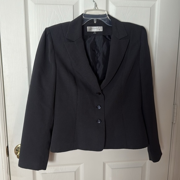 Women's Black Blazer with white dots tahari sz 10 with removable insert - Picture 1 of 5